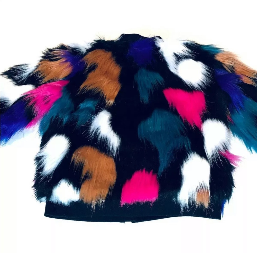 “SOLD” MIA NEW YORK Multi Color Faux Fur Jacket - Picture 5 of 5